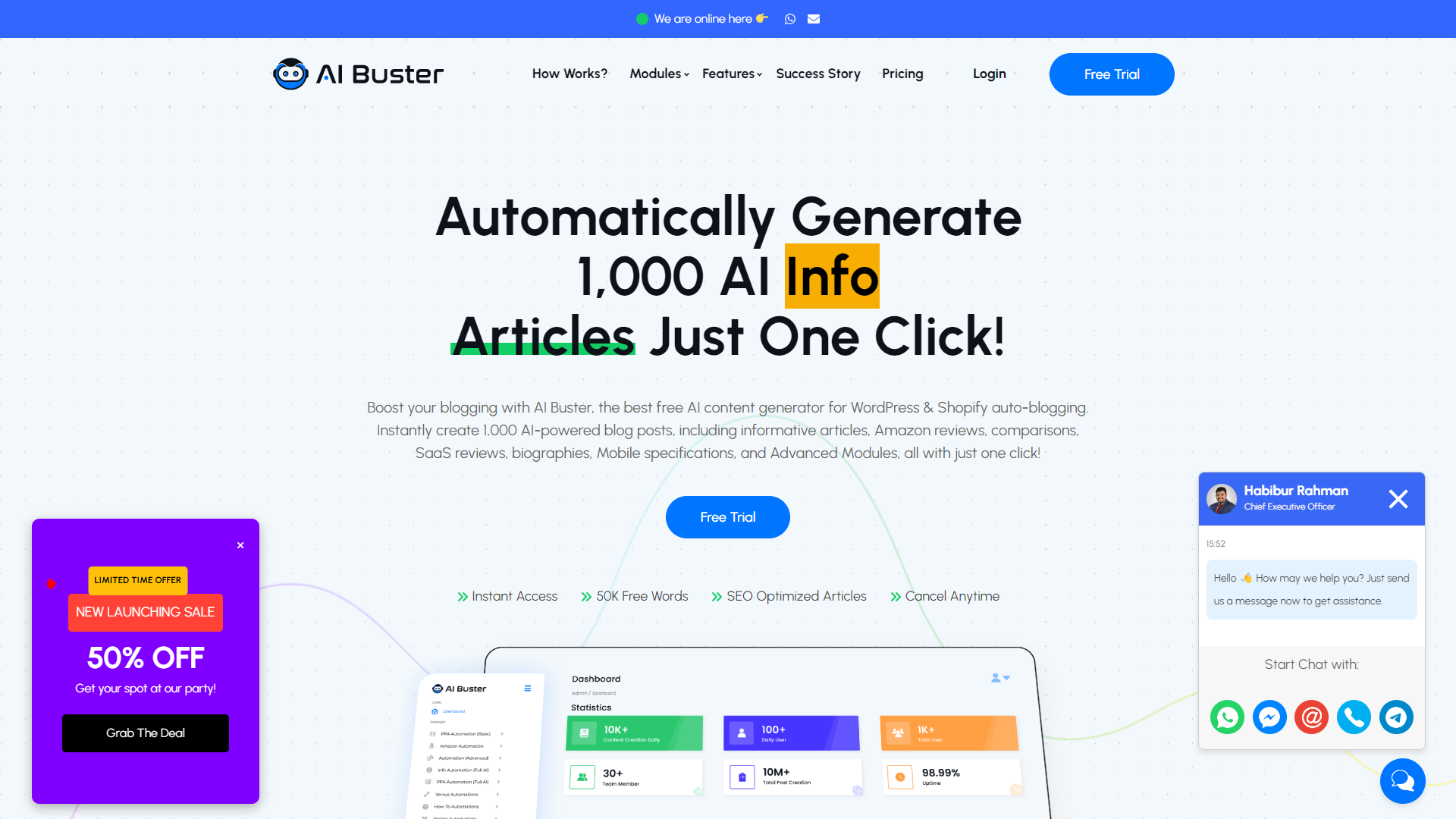 Thumbnail of AI Buster - AI Writing Automation Software