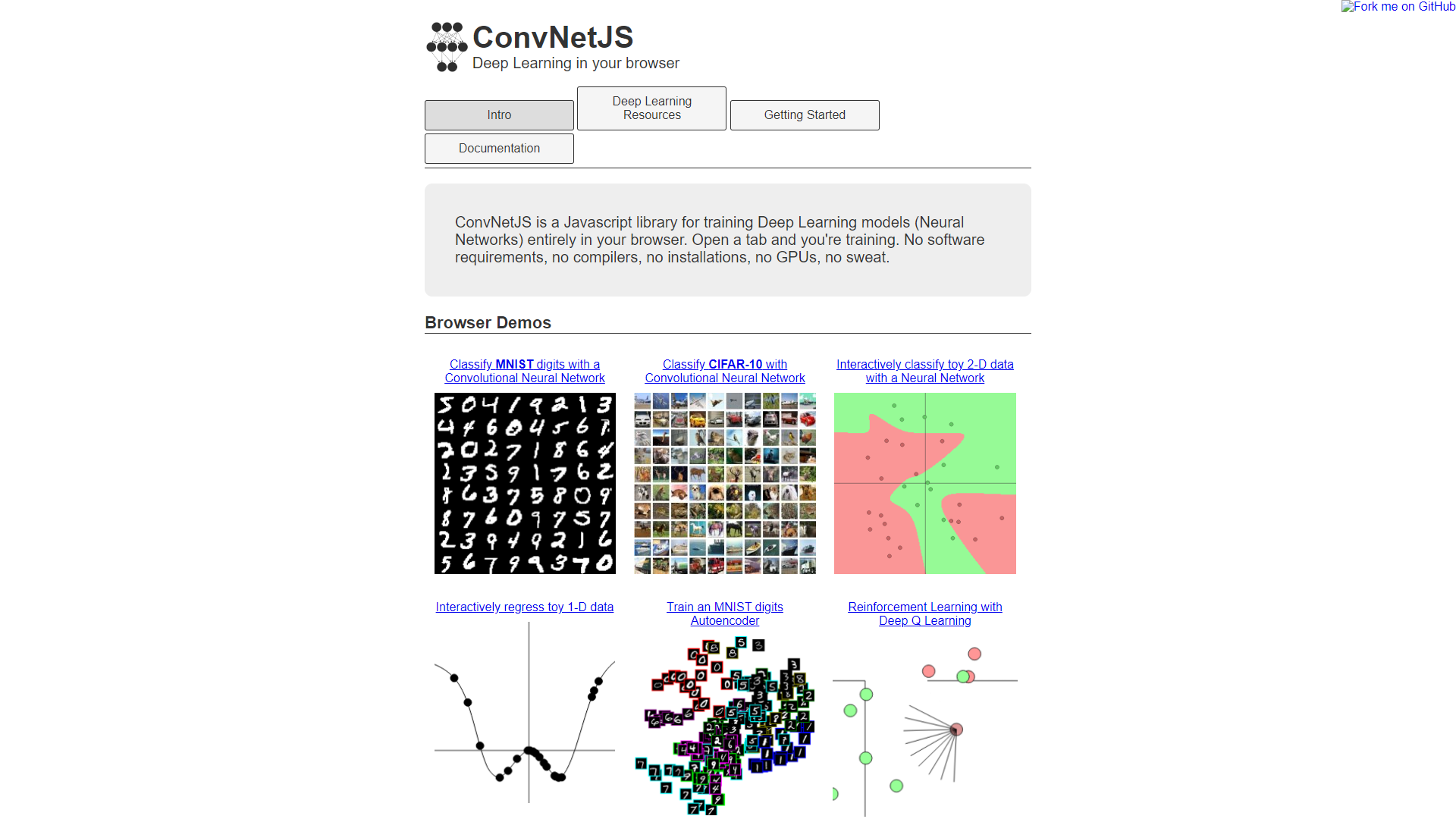 Thumbnail of ConvNetJS