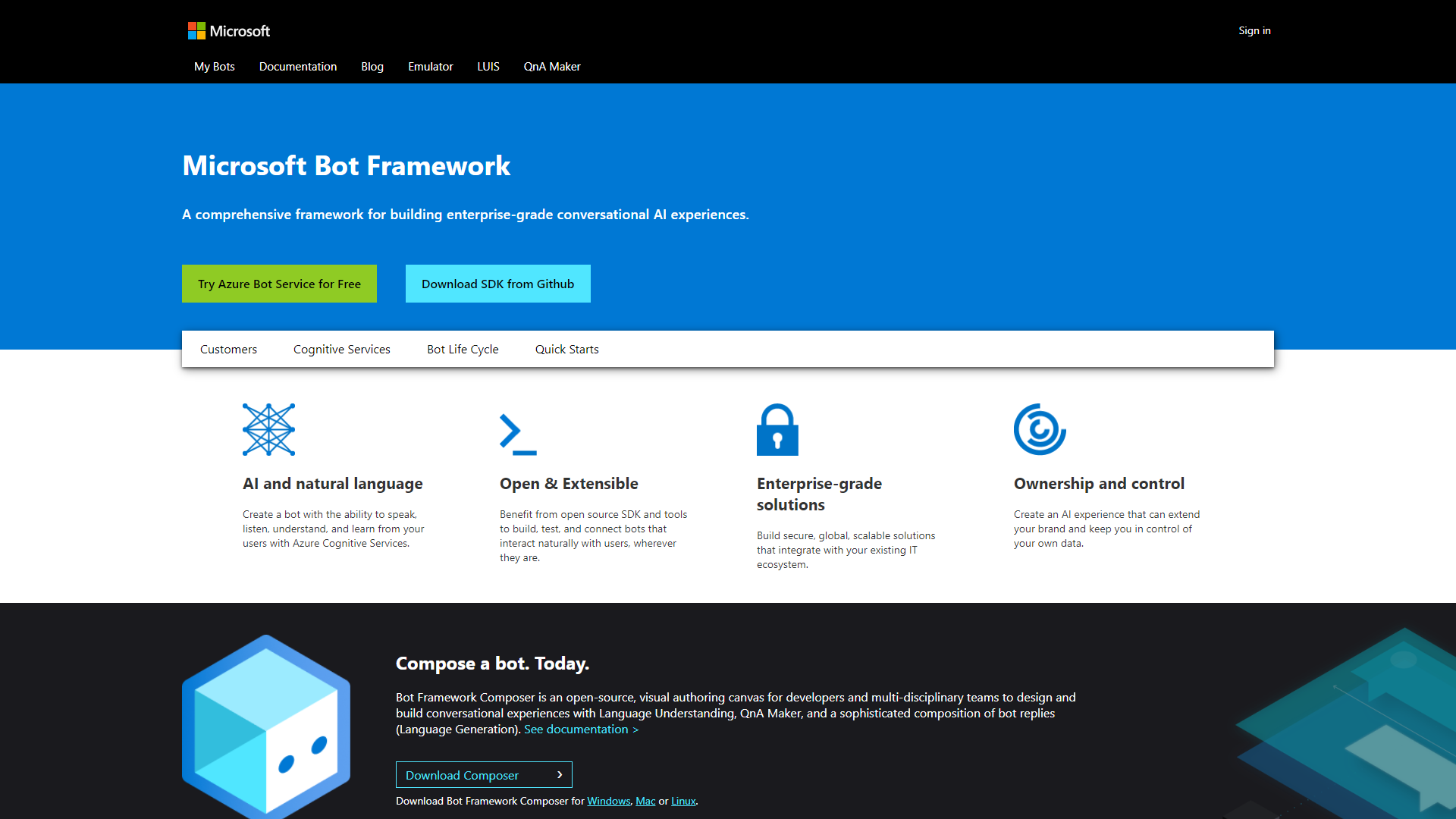 Thumbnail of Microsoft Bot Framework