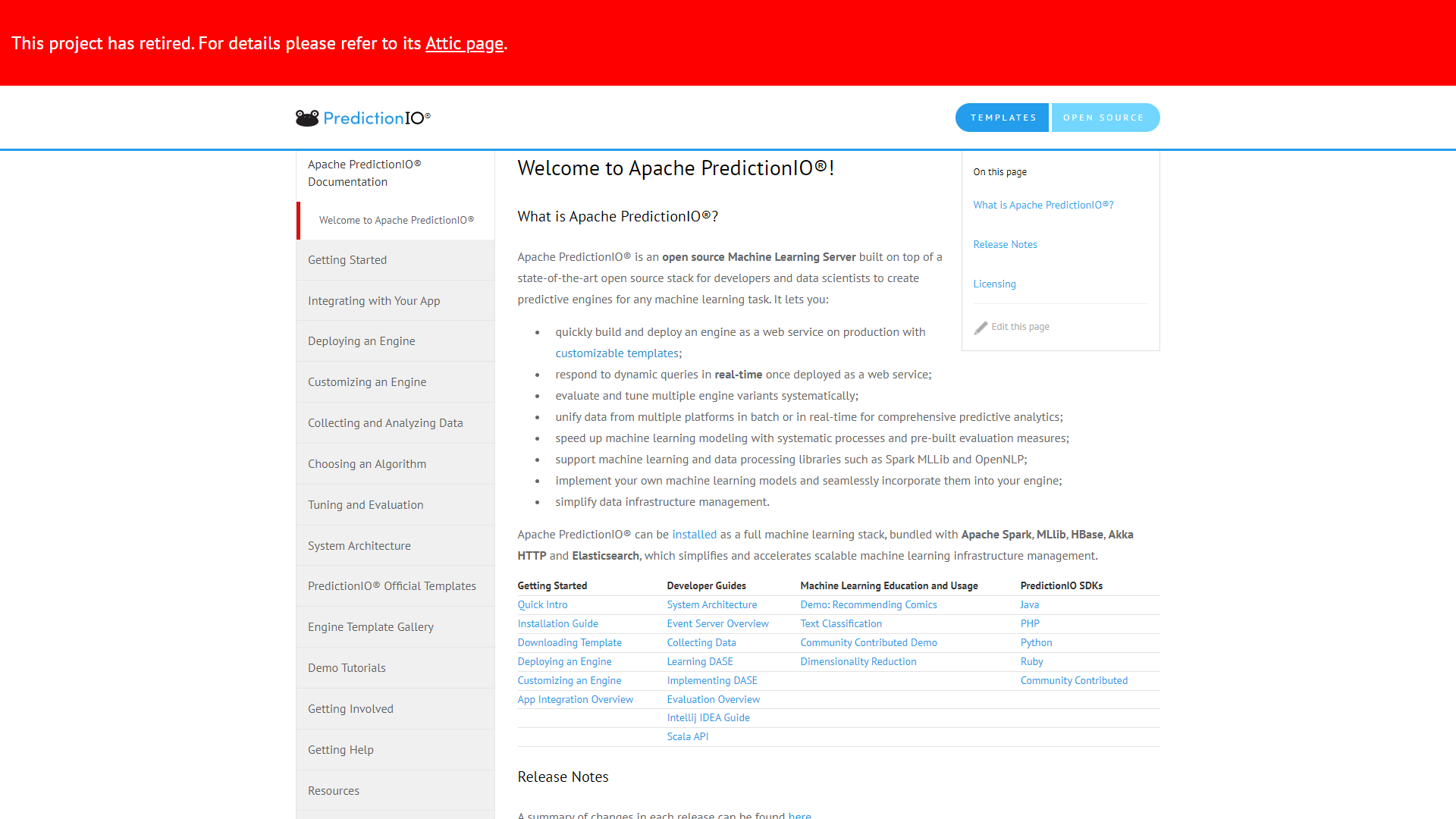 Thumbnail of Apache PredictionIO