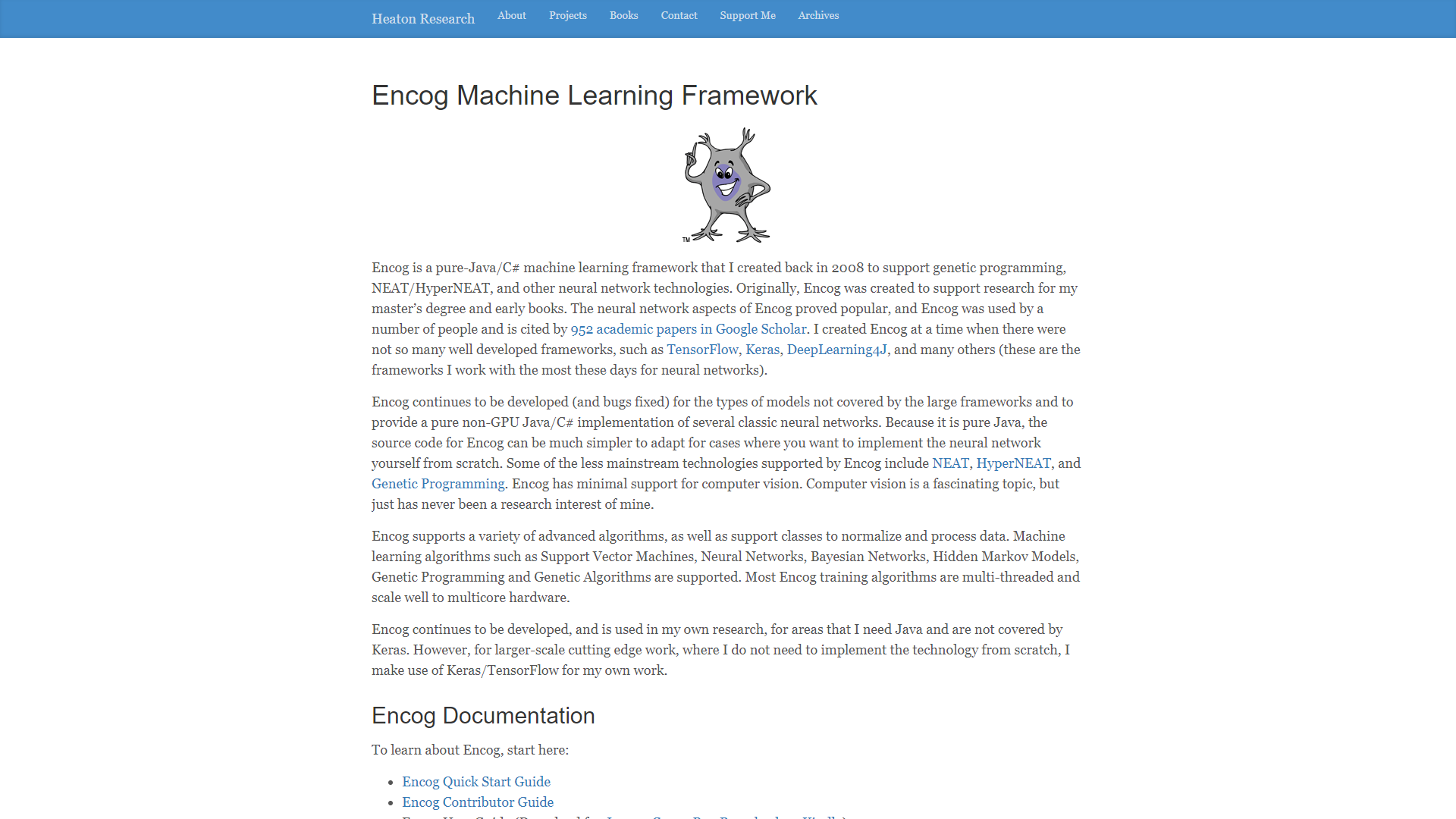 Thumbnail of Encog Machine Learning Framework