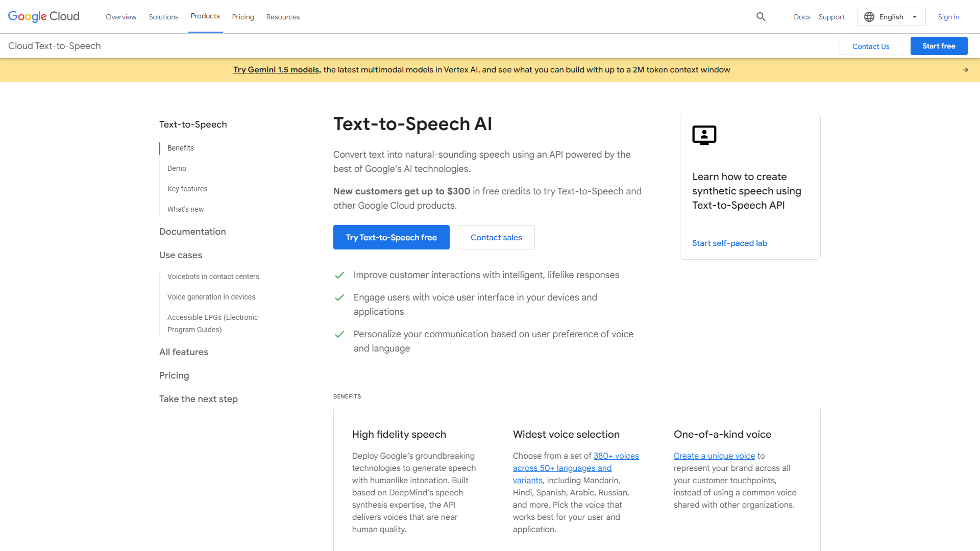 Thumbnail of Google Cloud Text-to-Speech