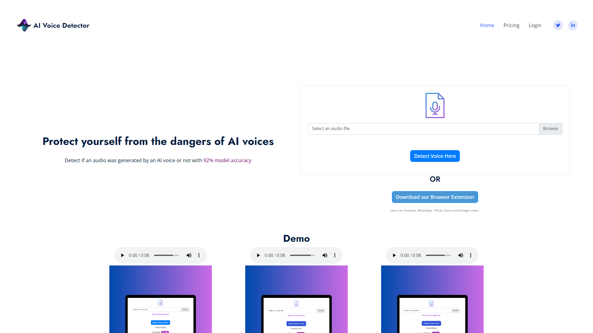 Thumbnail of AI Voice Detector