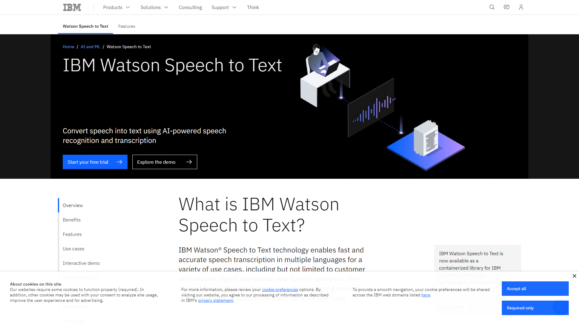 Thumbnail of IBM Watson Speech to Text